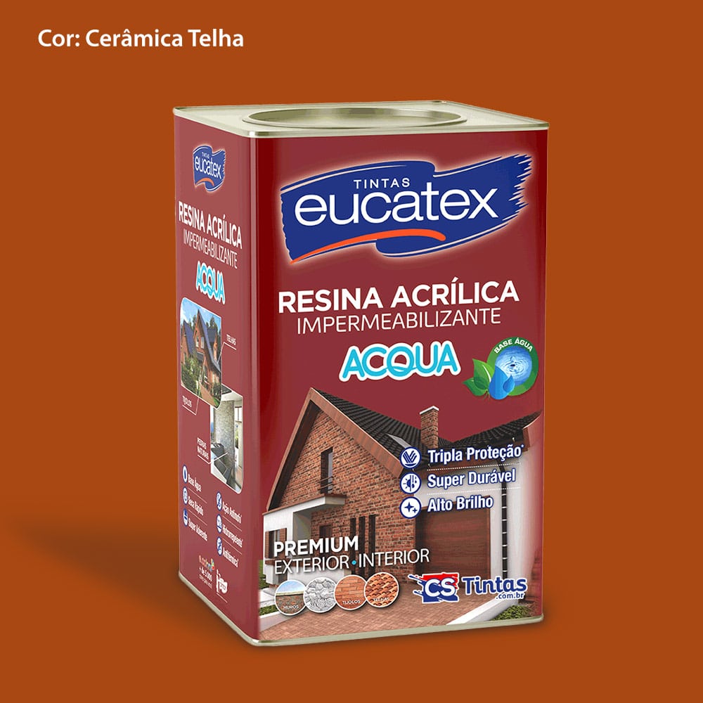 Resina Acrílica Base De Água 18L Cerâmica/Telha - Eucatex