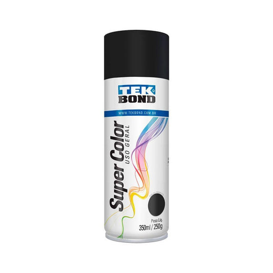 Tinta Spray Branco Preto Fosco - Tekbond