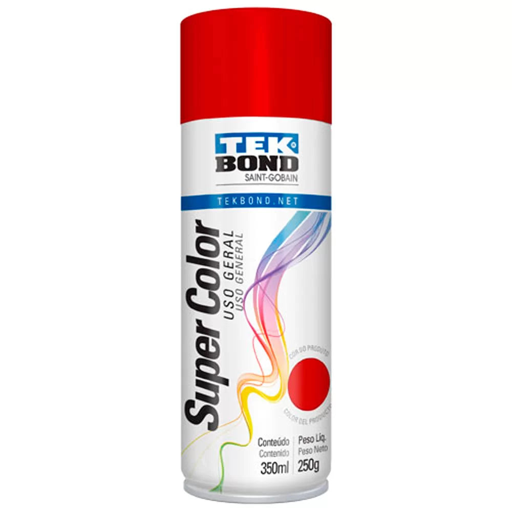 Tinta Spray Vermelho Brilhante - Tekbond