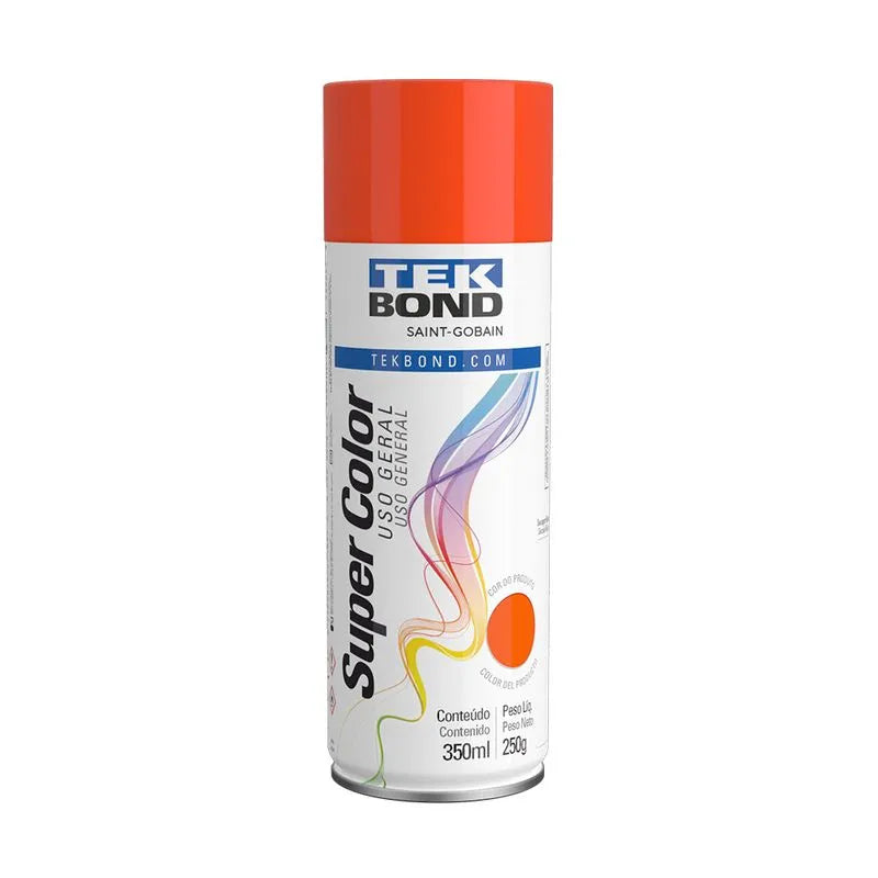 Tinta Spray Laranja Brilhante - Tekbond