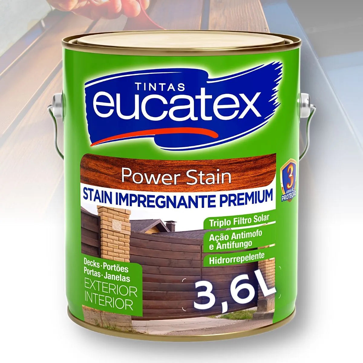 Verniz Stain Power 3,6L Natural - Eucatex