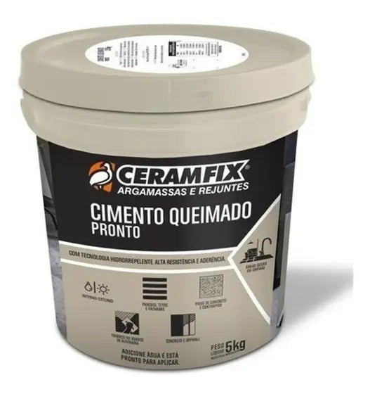 Cimento Queimado Cinza 5KG - Ceramfix