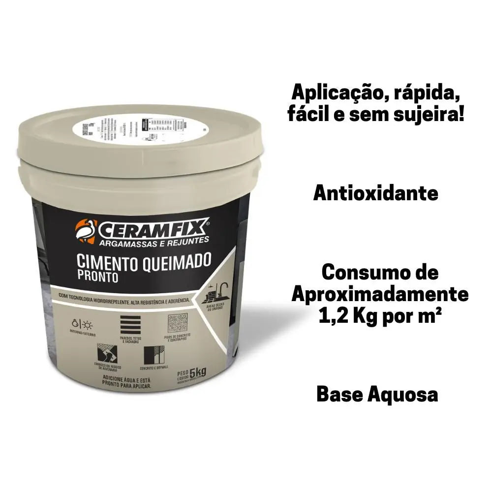 Cimento Queimado Branco 5KG - Ceramfix