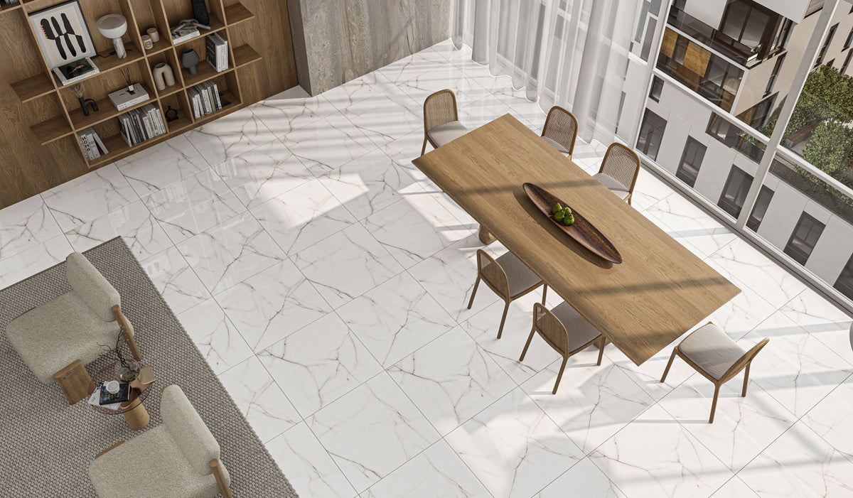 Piso Thassos Gris 76X76 Acetinado - Lume