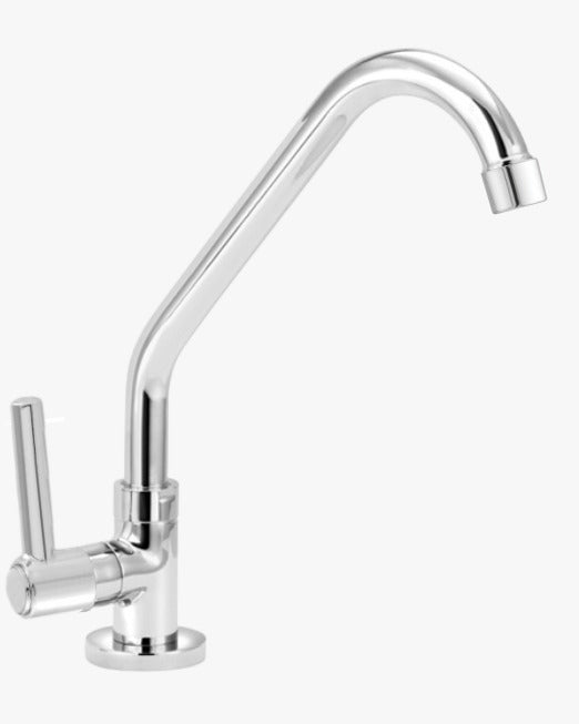 Torneira Para Pia Cozinha Bancada 1/4V Bica e Volante Metal C-72 2219 - Aplic