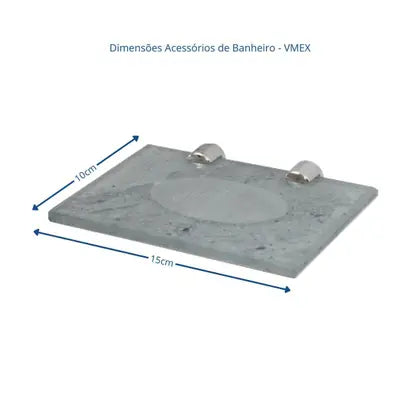 Kit Acessorios 5 Pçs Reto Cimento Queimado - VMEX