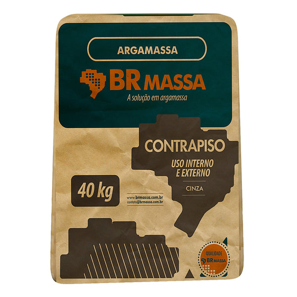 Argamassa Contrapiso Uso Interno e Externo 40KG - BR Massa