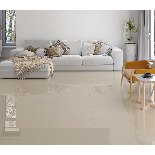 PISO  RETIFICADO 75X75 AVORIO BEGE POLIDO - LUME
