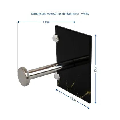 Kit Acessorio 5 Pçs Reto Calacata Preto - VMEX