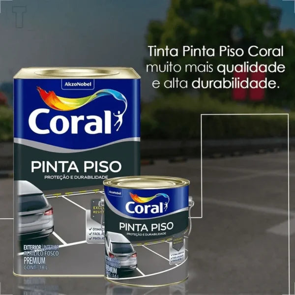 Tinta Pinta Piso Branco 3,6L - Coral