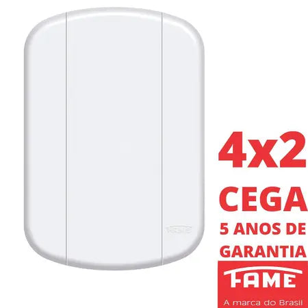 Placa 4 X 2 Cega 3934 Blanc Mais - Fame