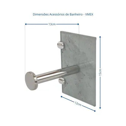 Kit Acessorios 5 Pçs Reto Cimento Queimado - VMEX