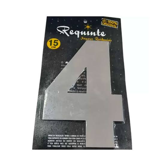 Algarismo número 4 15cm - Requinte