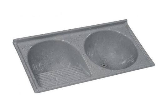 Tanque Sintético Gelo Bancada 100X51 Cinza  - AJ Rorato