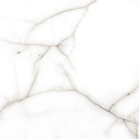 Piso 76X76 Thassos Gris Liso Acetinado - Lume