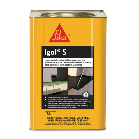 Impermeabilizante Asfáltico Para Concreto IGOL S Balde 18LT - SIKA
