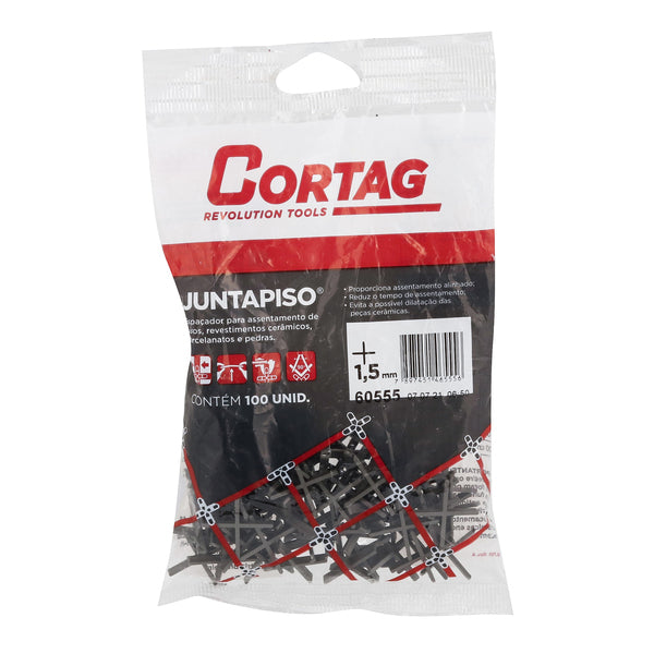 Espacador Plastico 1,5mm Pacote com 100Un - Cortag