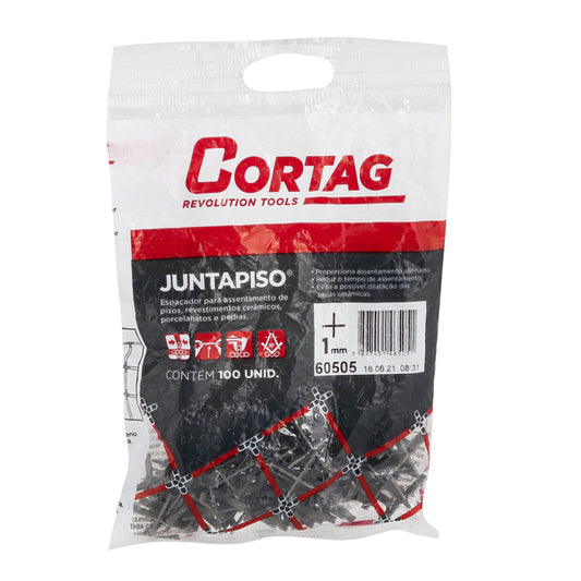 Espacador Plastico 1mm Pacote com 100Un - Cortag