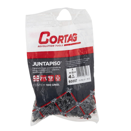 Espacador Plastico 4mm Pacote com 100Un - Cortag