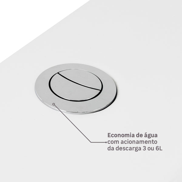 Kit Bacia Com Caixa Acoplada Square Branco Com Acessorios - Celite