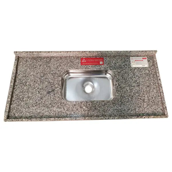 Pia De Granito 140X56 Com Bojo Ocre - LA Comércio