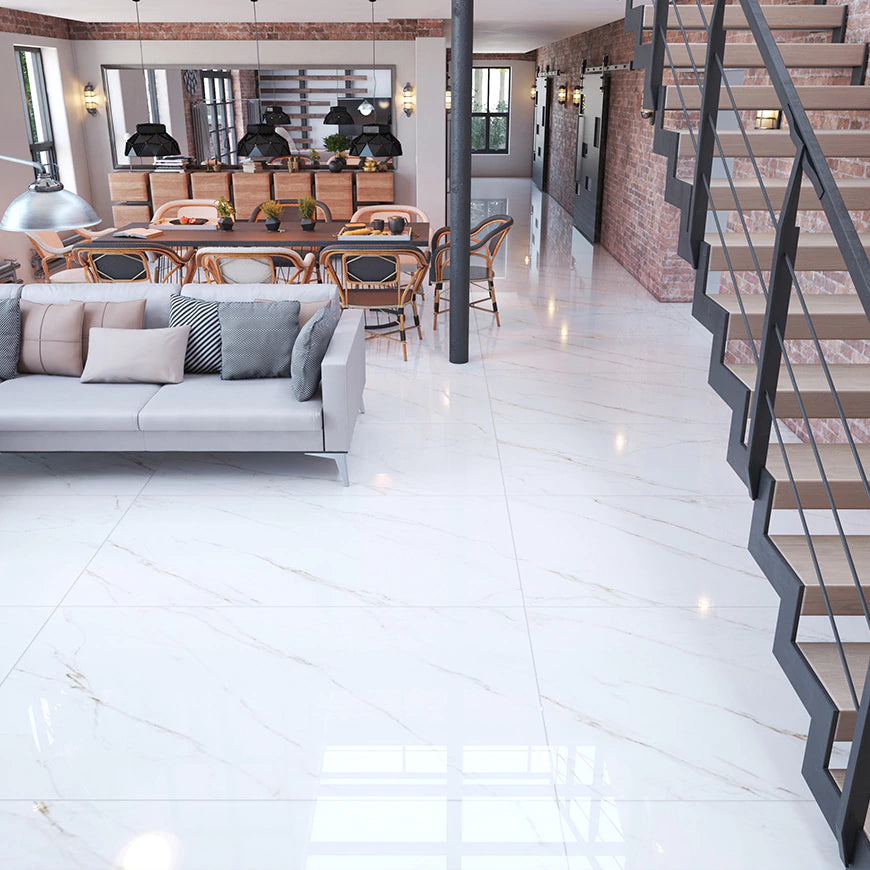 Porcelanato 90X90 Raggi Oro Acetinado - Delta