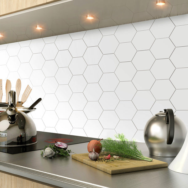 Revestimento Fachada Hexagonal White 22,8x22,8 Acetinado - Ceral