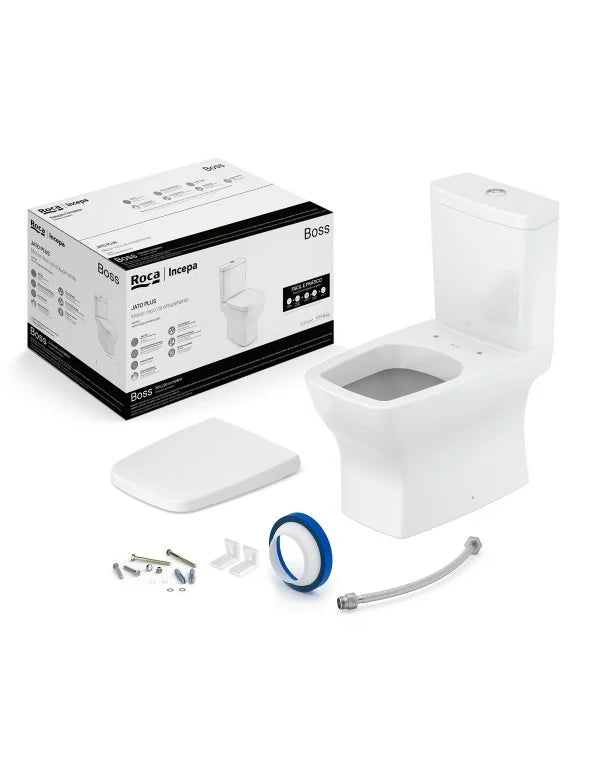 Kit Bacia Com Caixa Acoplada Boss Banco Com Acessórios - Celite