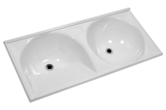 Tanque 120X60 Mármore Sintético Branco - Durafort