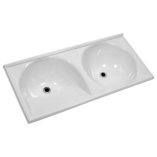 Tanque 112X53 Marmofibra Branco 45 LT - Decoralita