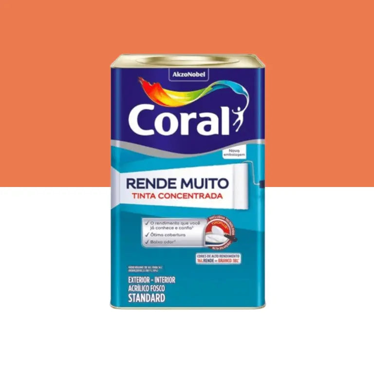 Tinta Rende Muito 16 Litros Laranja Maracatu - Coral