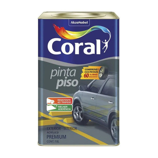 Tinta Para Piso Cinza Escuro 18 Litros - Coral