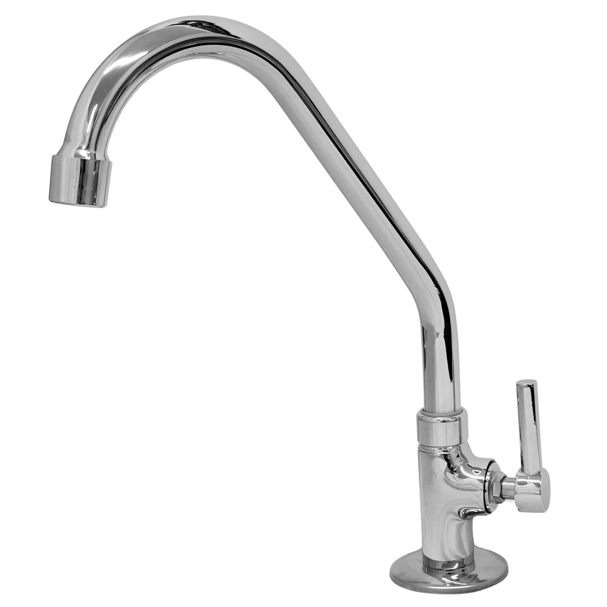 Torneira Para Cozinha Bancada 1/4V 3/4 Bica e Volante Metal C-72 - Aplic