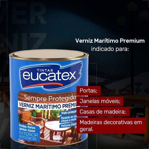 Verniz Marítimo Brilhante 1/16 L - Eucatex